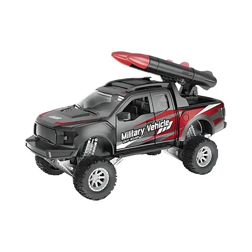 Джип CLM-25-56K металевий, 15 см, світло та звук, відчиняються двері, гумові колеса - фото 2