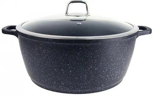 Кастрюля Bohmann BH 7350-28 MRB с антипригарным покрытием, двойным дном из литого алюминия с крышкой - фото 3