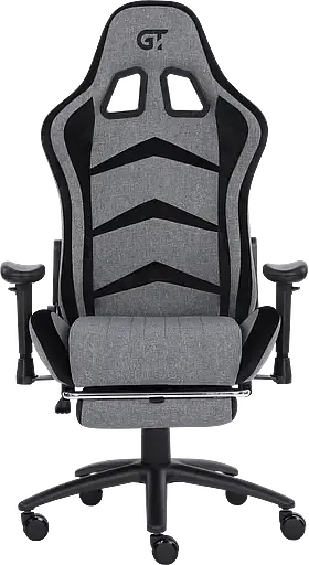 Геймерское кресло GT Racer серое с черным (X-2534-F Fabric Gray/Black Suede) - фото 2