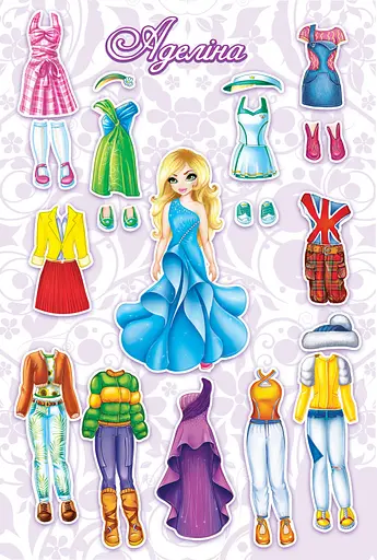 Гра на магнітах «Одягни ляльку. Аделіна »800132 - фото 2