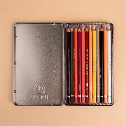 Набор карандашей акварельных 99IDEAS "Aqua Expert" 12 цветов, People Set, металлическая коробка, 99AE-12PEOP - фото 4