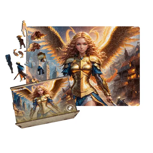 Пазл деревяний Аніме Феєричні Крила, А5, Картонна коробка 35 елементів