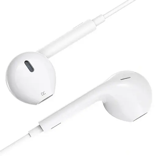 Проводные наушники Hoco M80, Lightning, 1.2m, белые - фото 4