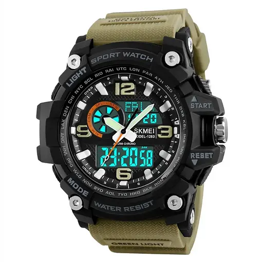 Чоловічий годинник Skmei Del 1283 Хакі - фото 3