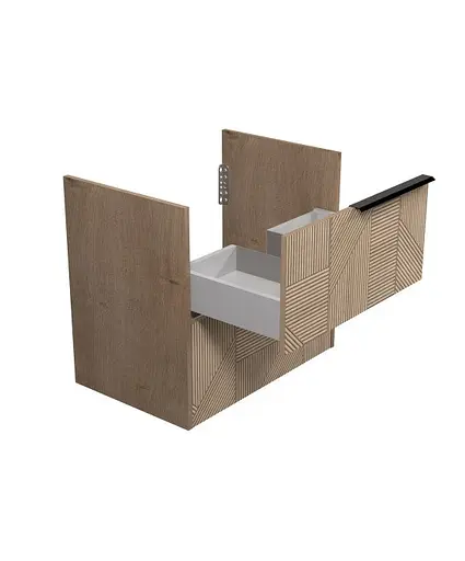 Тумба Мойдодир Illusion 70-A под умывальник дуб натуральный Дуб - фото 2