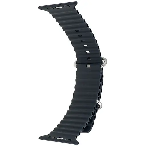 Ремінець Apple Watch Silicone Ocean Band Ultra 42/44/45/46/49 мм Темно-сірий S - фото 1