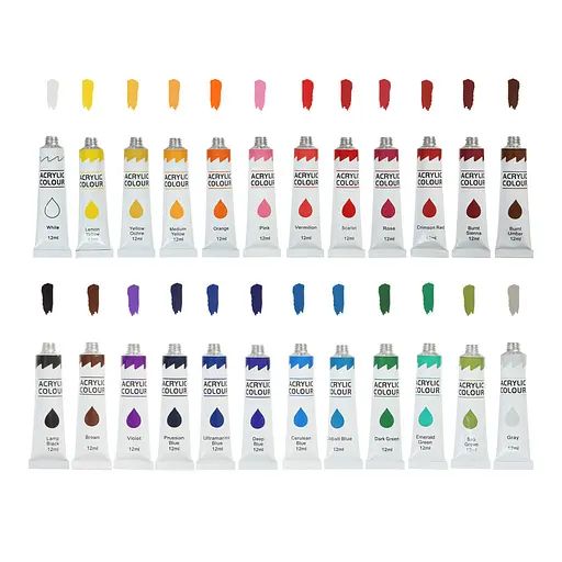 Акрилові фарби ZiBi ART Line -2 24 кольорів х 12 мл (ZB.6664) - фото 3