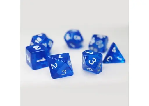 Набор кубиков Transparent 7 Dice Set - Blue , 7 шт. (g7dtran06) - фото 3