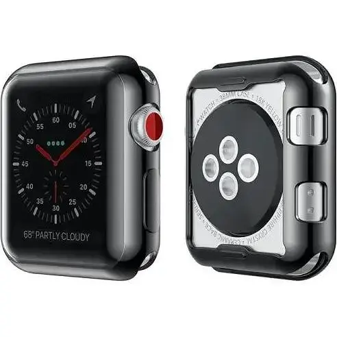 Чехол-накладка DK Silicone Face Case для Apple Watch 38mm (black) - фото 2