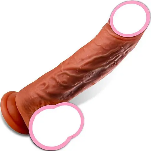 Вибратор вагинальный Bioritmlab силиконовый 8 скоростей для женщин 18 см коричневый