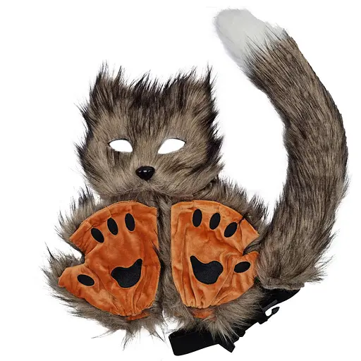 Набір дитячий для квадроберів "Лисиця" Bambi NK-105(Brown) маска, лапи, хвіст - фото 1
