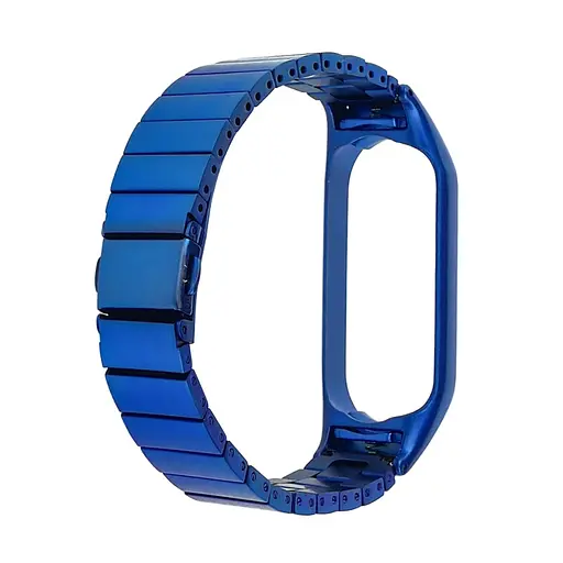 Ремешок металлический для Xiaomi Mi Band 4 синий - фото 1