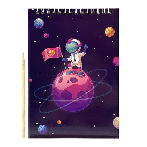 Скретчбук "Космос" Bambi 20-8807-WH-2 на спіралі, 10 аркушів, 14х20 см - фото 1