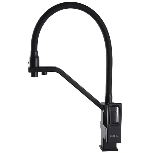 Смеситель для кухни под осмос Globus Lux PIANO GLPN-0900-10-BB черный одноручный с поворотным изливом для фильтрации воды - фото 7