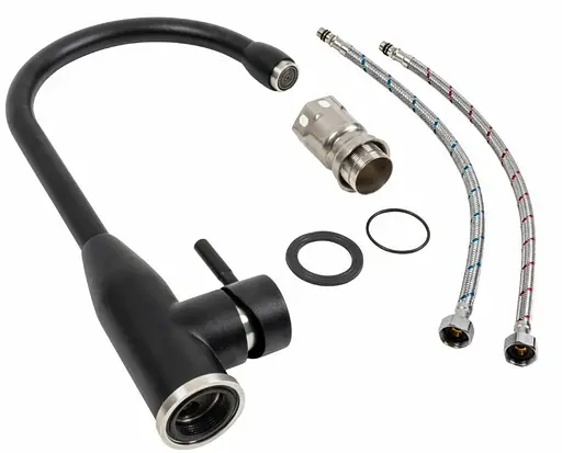 Змішувач для кухні Platinum 26 FHP (7456) Чорний матовий (SP000034023) - фото 2