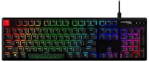 Клавиатура игровая HyperX Alloy Origins Core PBT Red USB RGB подсветка (буквы Eng Ukr) - фото 1