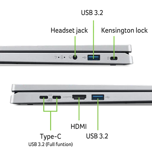 Ноутбук Acer Aspire Go Spin 14 AGSP14-31PT-37VB (NX.JBEEU.001) Pure Silver - фото 14