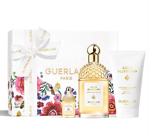 Набор Guerlain Aqua Allegoria Mandarine Basilic 125 мл + 7,5 мл туалетная вода, 75 мл лосьон для тела - фото 1