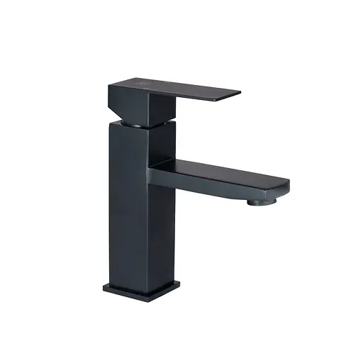 Смеситель для раковины Lidz Kubis 01D-BFS Black Черный матовый - фото 1