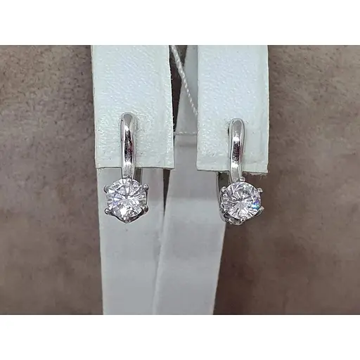 Серебряные серьги Агни КАКАО с фианитами. 2697/9Р-CZ - фото 4