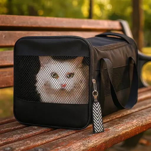 Сумка-переноска Trixie Раян для собак 30х30х54 см чорна  - фото 7