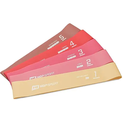 Набор резинок для фитнеса Hop-Sport 600x50мм HS-L650RLR Красный - фото 8