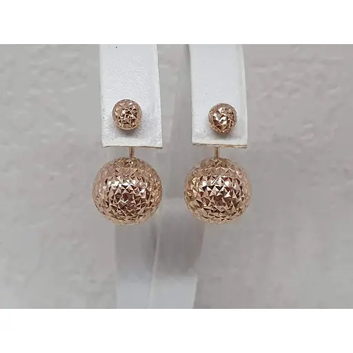 Золоті сережки Favoritum з алмазною гранню. 210336_12 - фото 4