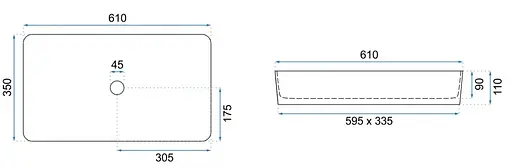Умивальник VBI Triest grey stone накладний VBI-012716, Мармур - фото 5