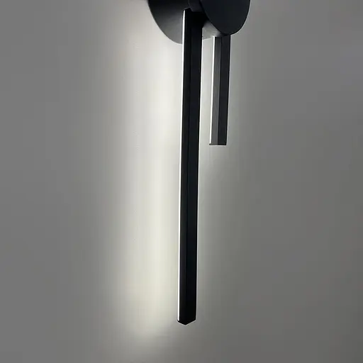 Видовжене подвійне світлодіодне бра Line F 60 см чорне Арт. WB39/600 BK - фото 4