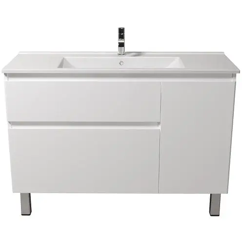 Тумба Мойдодир Baki 120-U з умивальником SU-120 Білий - фото 1