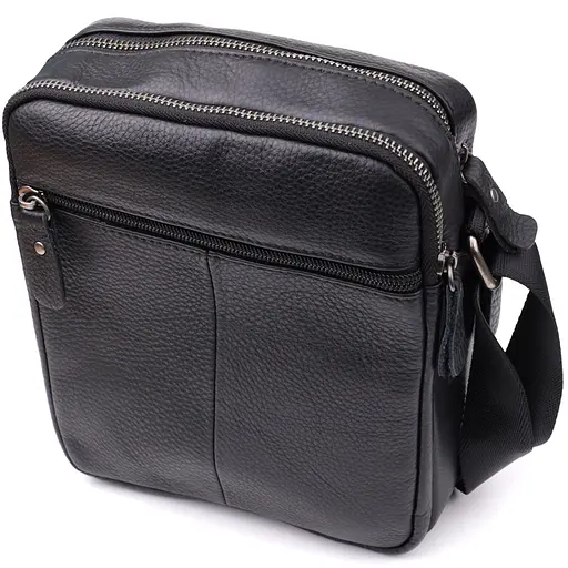 Містка чоловіча сумка на плече з натуральної шкіри Vintage 19х22х9 см sum0027504 - фото 2