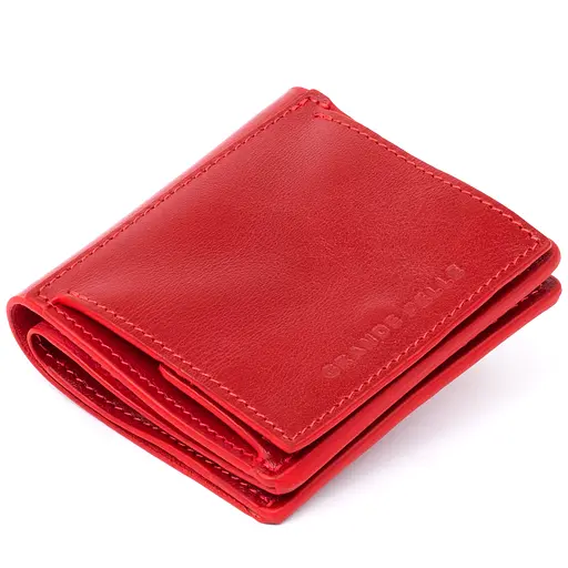 Кожаный женский кошелек Grande Pelle 9.5х10х2 см acs0016030 - фото 2