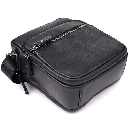 Містка чоловіча сумка на плече з натуральної шкіри Vintage 19х22х9 см sum0027504 - фото 5