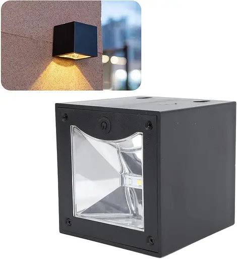 Водонепроникний Настінний Світильник На Сонячній Енергії Для Патіо Двору Зовнішня Під'їзна Доріжка, Багатофункціональний - фото 4