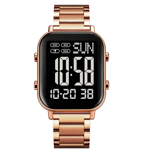 Чоловічий наручний годинник Skmei 2259 (Рожеве золото з чорним)
