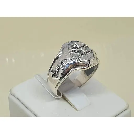 Серебряное мужское кольцо Vegas Пират. Артикул 60009Ч 21,5 - фото 2