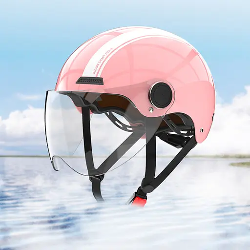 Велосипедний шолом із візором Xiaomi Smart4u EH10 (56-62 см) Pink - фото 4