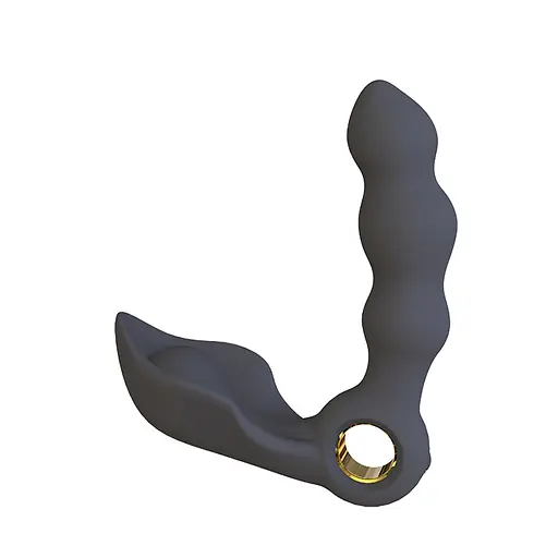 Стимулятор простати Boss Series Angelo Male Prostate Triple, 13.7 см чорний