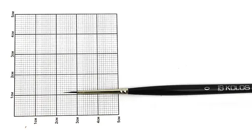 Пензель білка кругла Classic 3049R № 0 коротка ручка Kolos [CD] - фото 2