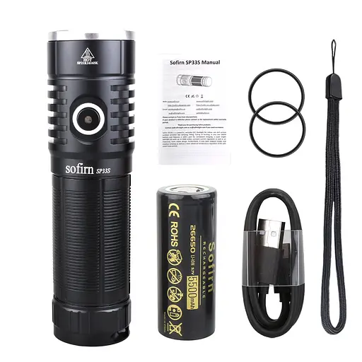 Мощный фонарь Sofirn Sp33S XHP70.2 26650 5000 lm Type C 5000K Черный - фото 8