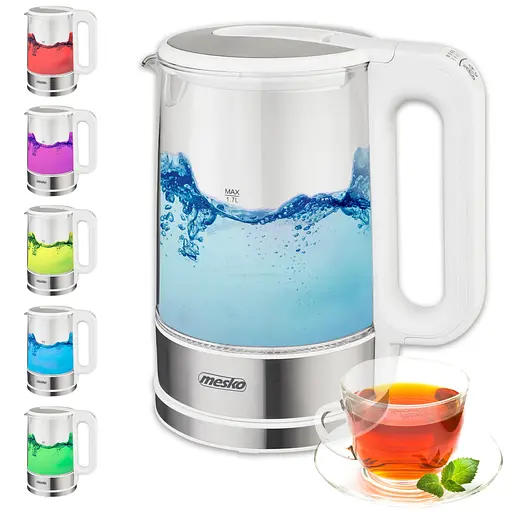 Электрочайник Mesko MS 1301 white 1850-2200Вт 1.7л - фото 8