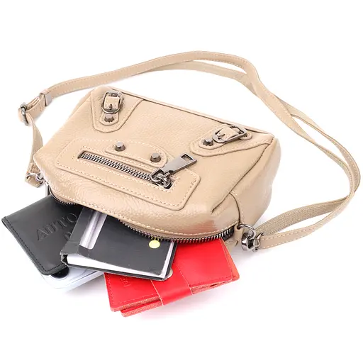 Женская сумка Vintage из натуральной кожи 17х12х6.5 см sum0027605 - фото 9