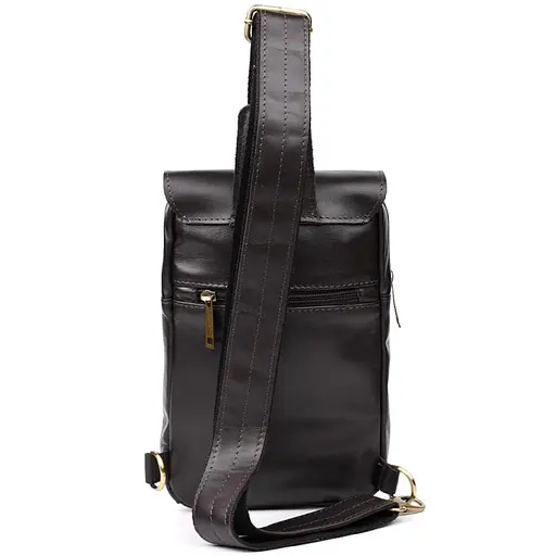 Мужской кожаный рюкзак слинг TARWA 18х27х4.5 см sum0028239 - фото 3