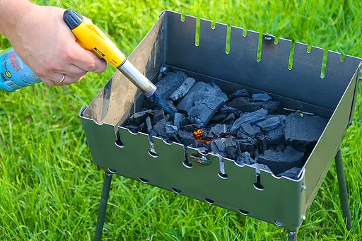 Розкладний розбірний мангал валіза дворівневий на 6 шампурів, Wood&Steel Чорний 82021 - фото 5