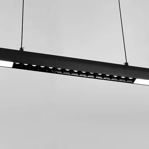 Линейный светильник LED в черном корпусе 120 см с линзами посередине | Line F | Ст. H38L-1200 BK - фото 4