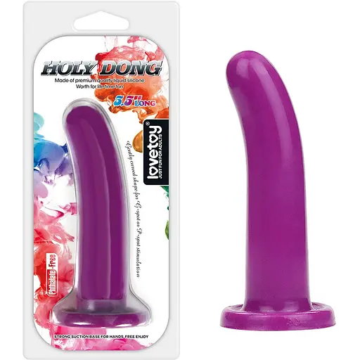 Фалоімітатор LoveToy Silicone Holy Dong 14.5 см фіолетовий