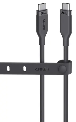 Кабель ANKER USB-C to USB-C 240W 0.9m 20 Gbps 4K Video Tranfer Bio-Nylon черный