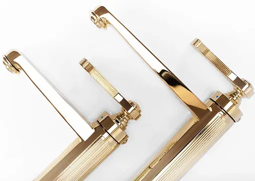 Смеситель для умывальника Rea Monaco gold высокий REA-B2502 Золотой - фото 4