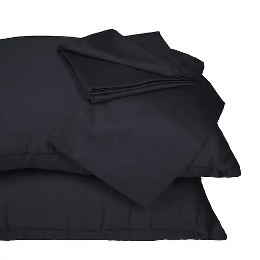 Летний постельный комплект MirSon Line Satin Light Pro Black Шерсть Семейный (2200010980851) - фото 6