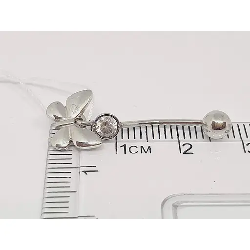 Срібна сережка для пірсингу пупка Ірій. 6018 - фото 3